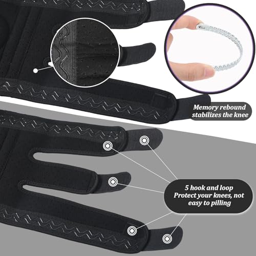 Foilswirl 1 Pcs Kids Knee Brace with Side Stabilizers,Black - color: Black