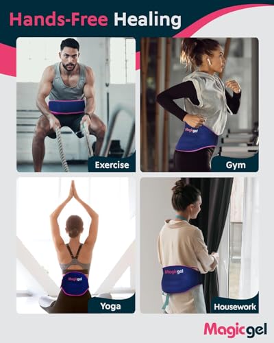 Magic Gel Ice Pack for Back Pain Relief | 1 Pack Reusable Lower Back Wrap for Hot or Cold Therapy | Relief for Lower Lumbar, Sciatic Nerve, Herniated or Degenerative Disc, Coccyx, Tailbone Pain - style: Back Gel Pack - 1 Pack