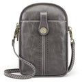S-ZONE Small Crossbody Bags for Women Trendy RFID Blocking Cell Phone Purse - color: Dark Grey