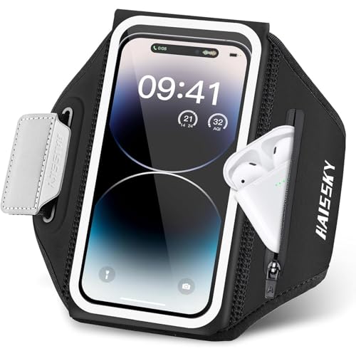 Running Armband 3D Design Sweat Resistant Running Phone Holder Up to 6.9" - color: Phone Armband,6.9"