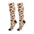 Witchy Moth Compression Socks For Women Men - color: Floral Moth