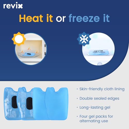 REVIX Wisdom Teeth Ice Pack Head Wrap for Face, Jaw & Chin Relief, Black