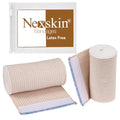 Premium Elastic Bandage Wrap (4” Wide, 2 Pack) - Nexskin Latex Free Athletic/Medical Compression Bandages Hook & Loop Fasteners at Both Ends - Lifetime Washable & Reusable Bandages - size: 2 Pack