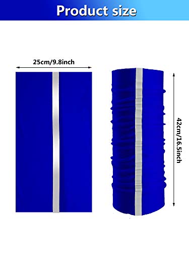 SATINIOR 8 Pack Reflective Neck Gaiters UV Protection Cooling Face Masks - color: Royal Blue