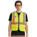 A-KSAFETY High Visibility Safety Vest for Men Women with Pockets and Zipper - color: Yellow, size: X-Large