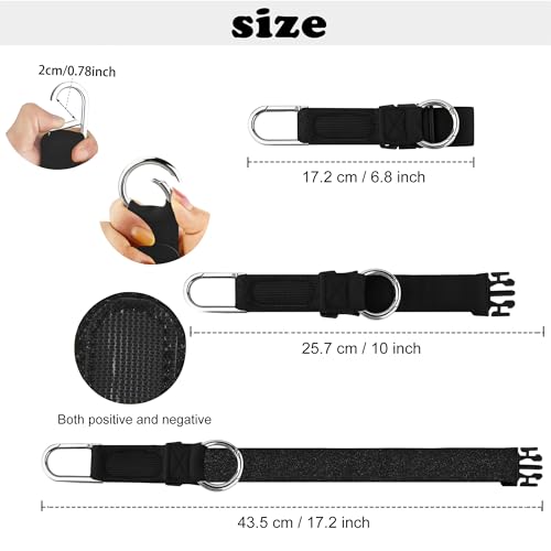 ZINZ Elastic Jacket Gripper Travel Strap with D-Ring Hooks and Buckle - color: Black