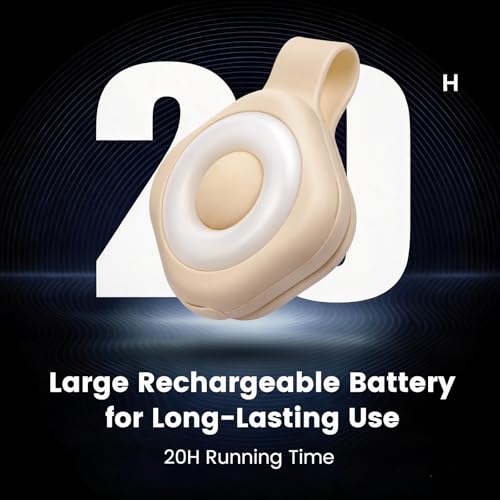Wearable Nurse Night Light for Night Shift, Rechargeable Magnetic Clip-on Badge Light, Bright Hands Free Nurse Essentials Flashlight, Safety Light in the Dark for Walking Running Outdoor Emergency - color: Cream