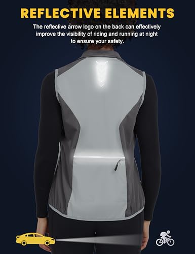 Little Donkey Andy Women's Windproof Stretch Vest Waterproof Sleeveless - color: Light Grey, size: XX-Large
