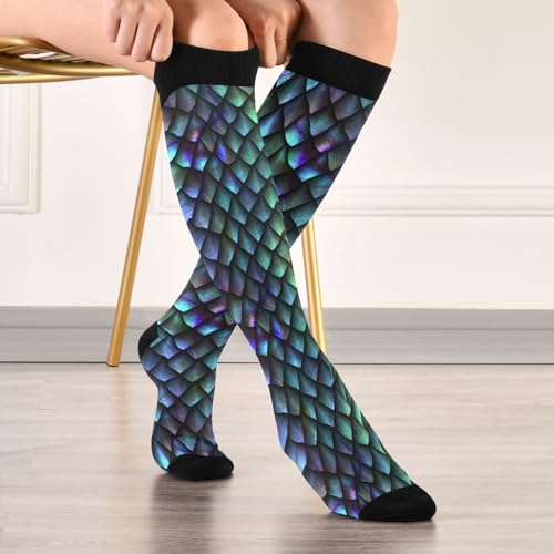 Compression Socks for Women & Men Knee High Socks - color: Dragon Scale