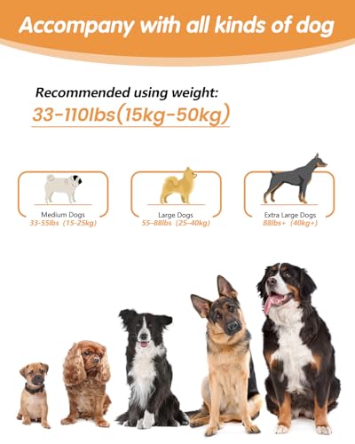 Hands Free Dog Leash, Multifunctional Crossbody Dog Leash - color: Orange, size: Large-5.9-9.5ft