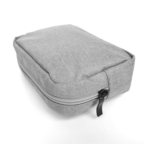Small Makeup Bag For Purse, 2 Pack Nylon Travel Toiletry Pouch - color: Small Grey