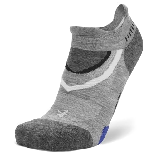 Balega Unisex Adult UltraGlide Friction-Free No-Show Running Socks (1-Pair) - color: Mid Grey/Charcoal, size: Large