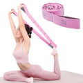 11 Loops Stretch band - Yoga, Pilates, Ballet, and Physical Therapy Stretching strap for Flexibility, Leg Stretching, and Exercise - Durable Stretching equipment for Dance and Fitness - color: 11 Grids-Pink