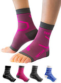 Thirty48 Plantar Fasciitis 20-30 mmHg Ankle Compression Socks, Foot Brace - color: Pink (1 Pair), size: Small
