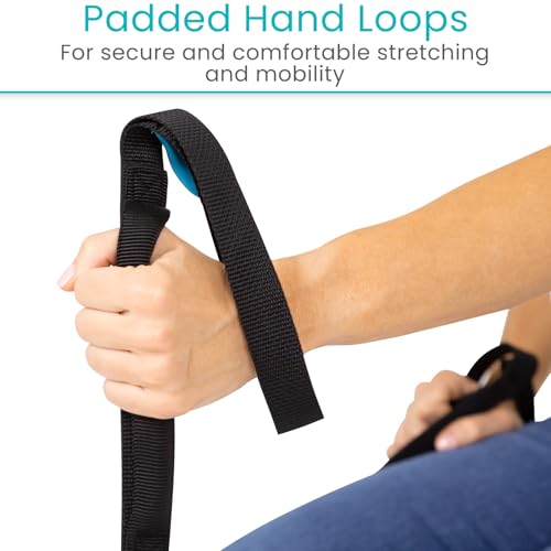 Vive Leg Lifter Strap - Leg Raise Stretch Strap w/Loop for Physical Therapy