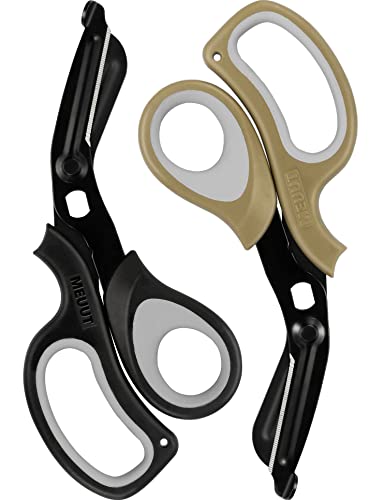 MEUUT Medical Scissors 2-Pack Trauma Shears for Nurses All Purpose Scissors - color: Black+quartz Grey