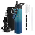 RAYMYLO Insulated Water Bottle 24 oz, Triple Wall Vacuum Stainless Steel - color: Cyan Blue, size: 24 Ounces