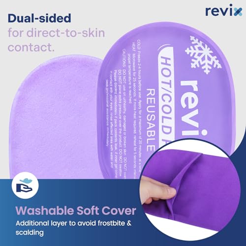 REVIX Ice Packs for Injuries, 5 Pack Hot & Cold Gel for Knee & Back, Purple - style: Purple-5 Pack