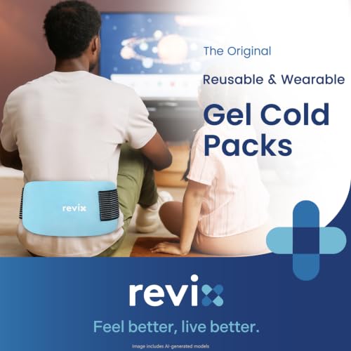 REVIX Extra Large Gel Ice Packs Reusable, 2 Packs Cold Compress - color: Blue, size: Extra Large 14 x 7 Inch