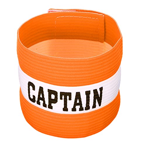 PATIKIL Captain's Armband, Elastic Arm Band for Soccer Training - color: Orange