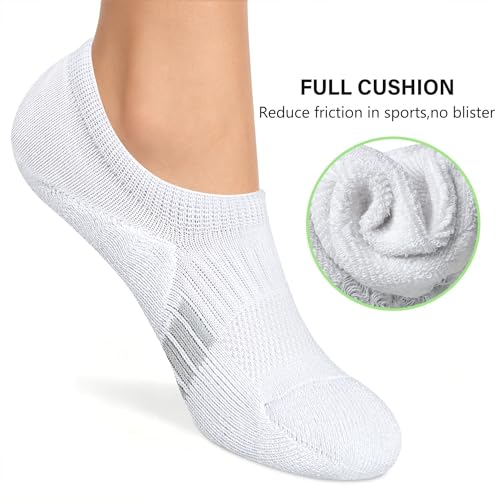 Amutost Womens No Show Socks Anti-Slip Cushioned Breathable 5-10Pairs - color: 2 Pairs Grey 2 Pairs White 2 Pairs Black, size: 5-8