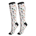 Compression Socks Knee High Circulation Support Socks For Women Men Athletic Running Hiking Travel - color: Dog Paws