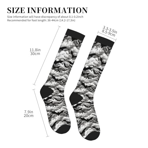 Compression Socks Knee High Circulation Support Socks For Women Men Athletic Running Work Hiking Cycling Travel - color: Bat