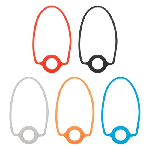 PATIKIL Silicone Water Bottle Lanyard, Reusable Tumbler Strap Water Bottle Handle Holder with Strap for Beverage Carry Traveling Take Out - color: Black/Red/Blue/Orange/Gray