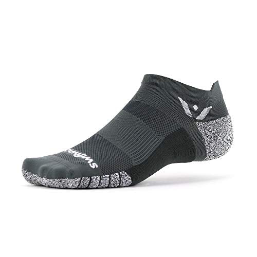Swiftwick FLITE XT No Show Golf & Running Socks - Moisture Wicking - color: Gray, size: Small