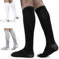 3 Pairs Compression Socks for Women and Men - 15-20mmHg Best Support for Athletic Running Cycling - color: Black/White/Grey