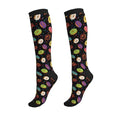 Crazy Fun Compression Socks, Unisex Knee High Support Socks - color: Donut