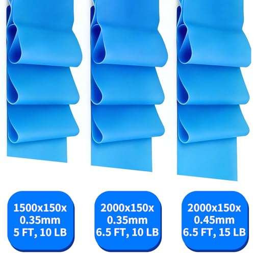 Resistance Bands Long Non-Latex Elastic Stretch Bands - color: Blue-10/15lb, size: 5ft/6.5ft