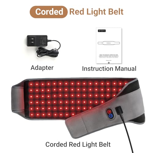 Comfytemp Red Light Belt with 126 LEDs, 660nm & 850nm, 22W(Corded) - color: Gray