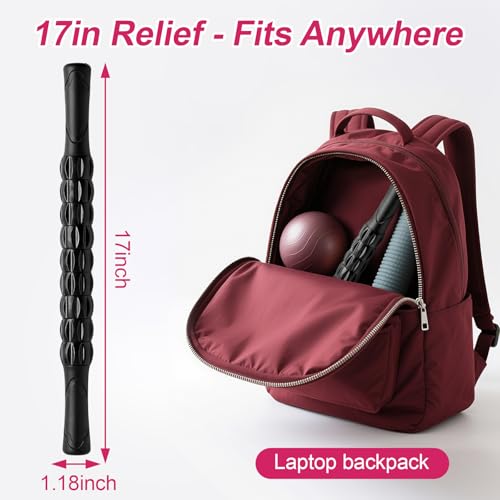 ZanLLW Lymphatic Drainage Massager, Massage Roller, Muscle Roller Stick, Cellulite Massage Tool, Fascia Release Tools, Neck Massager Roller, Lipo Roller for Legs, Calf, Thigh, Sore Muscle Recovery