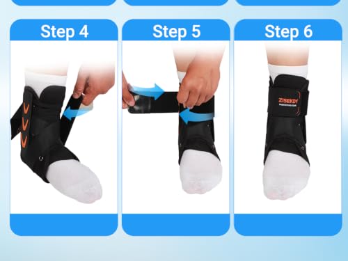 Ankle Brace Adjustable Support for Sprained Ankle and Injury Recovery - size: Large
