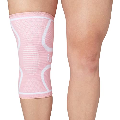 Knee Compression Sleeve | Non-Slip Knee Brace for Running & Weightlifting - color: Pink, size: Small (Pack of 1)