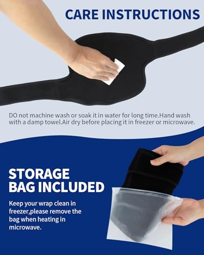 Gel Ice Pack Wrap with Straps for Knee,Elbow,Shoulder,Wrist & Back,Reusable Ice Packs for Injuries, Inflammation & Recovery Hot Cold Therapy Long Style - style: Long