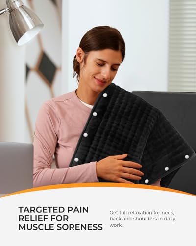 CooCoCo FSA Eligible 17 x 33 in Large Heating Pad, Foot Warmer, Black - color: 17"*33" Black