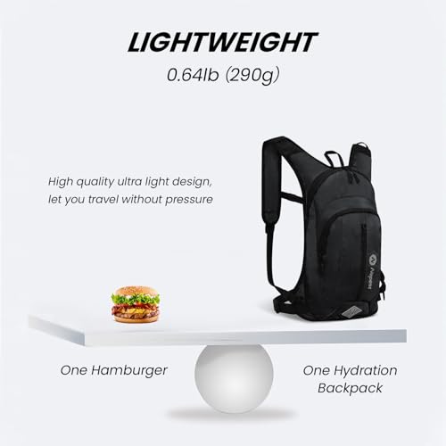 Nepest Hydration Pack Backpack with 2L Water Bladder Reflective Lightweight - color: Black
