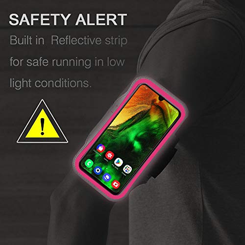 Running Armband for Samsung Galaxy A57 A56 A55 A54 (Rosy) - color: Rosy