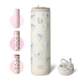 BOTTLE BOTTLE Insulated Water Bottle 24oz with Straw Lid and Handle Sports - color: Bling Bow