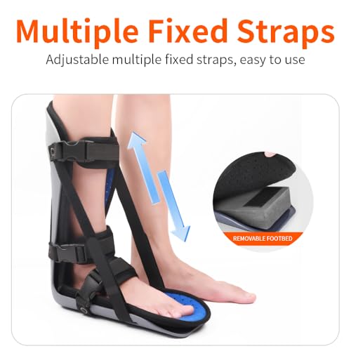 Laway Plantar Fasciitis Adjustable Leg Support Brace with Adjustable Support Bracket Fits Right or Left Foot for Soreness Relief, Foot Pain and Stretching(Medium) - size: Medium