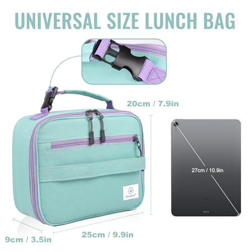 Genteen Kids Insulated Lunch Box for Boys Girls,Back to School,Office - color: C-1pk Light Green