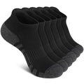 Felicigeely Athletic Running Ankle Socks Cushioned Low Cut Men Women 6 Pack - color: Black, size: 6-9