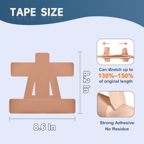 Precut Kinesiology Tape for Shoulder, 10 Pcs, Beige - color: Beige, size: 10 Pcs