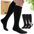 Compression Socks,Women Men Flight Travel Standing Sports Athletic - color: 3pair-black, size: XX-Large