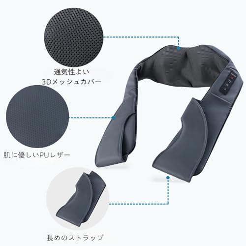 TRIDUCNA Shiatsu Neck Back and Shoulder Massager with Heat - Electric Deep Tissue 3D Kneading Massage Pillow for Lower Back, Calf, Legs, Full Body Muscle Relaxation, Home, Office, and Car Use