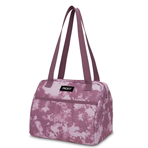 PackIt Freezable Hampton Lunch Bag, Mulberry Tie Dye - color: Mulberry Tie Dye