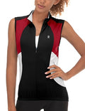 Little Donkey Andy Women's Half Zip Breathable Cycling Vests Reflective Sleeveless Jerseys Shirts Golf 4 Rear Pockets - color: Upgraded Black, size: XX-Large