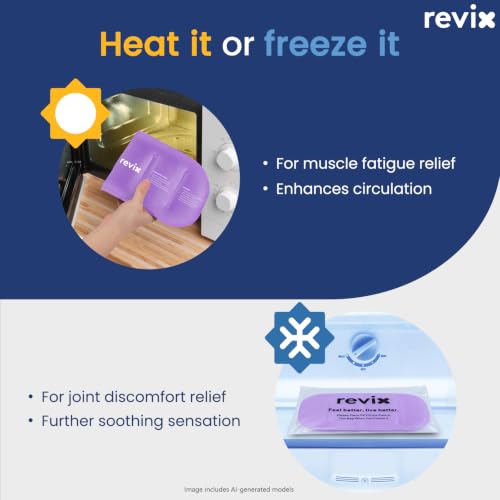 REVIX 2-Pack Ice Packs for Injuries, Reusable Hot & Cold Gel Wraps - color: Purple, size: Large 12 x 6 Inch